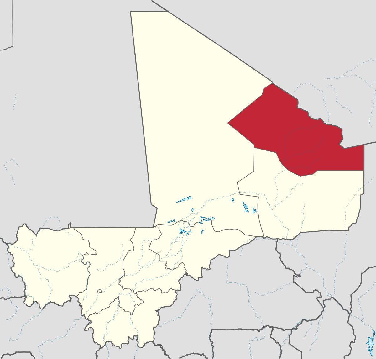 Mapa de kidal a Mali