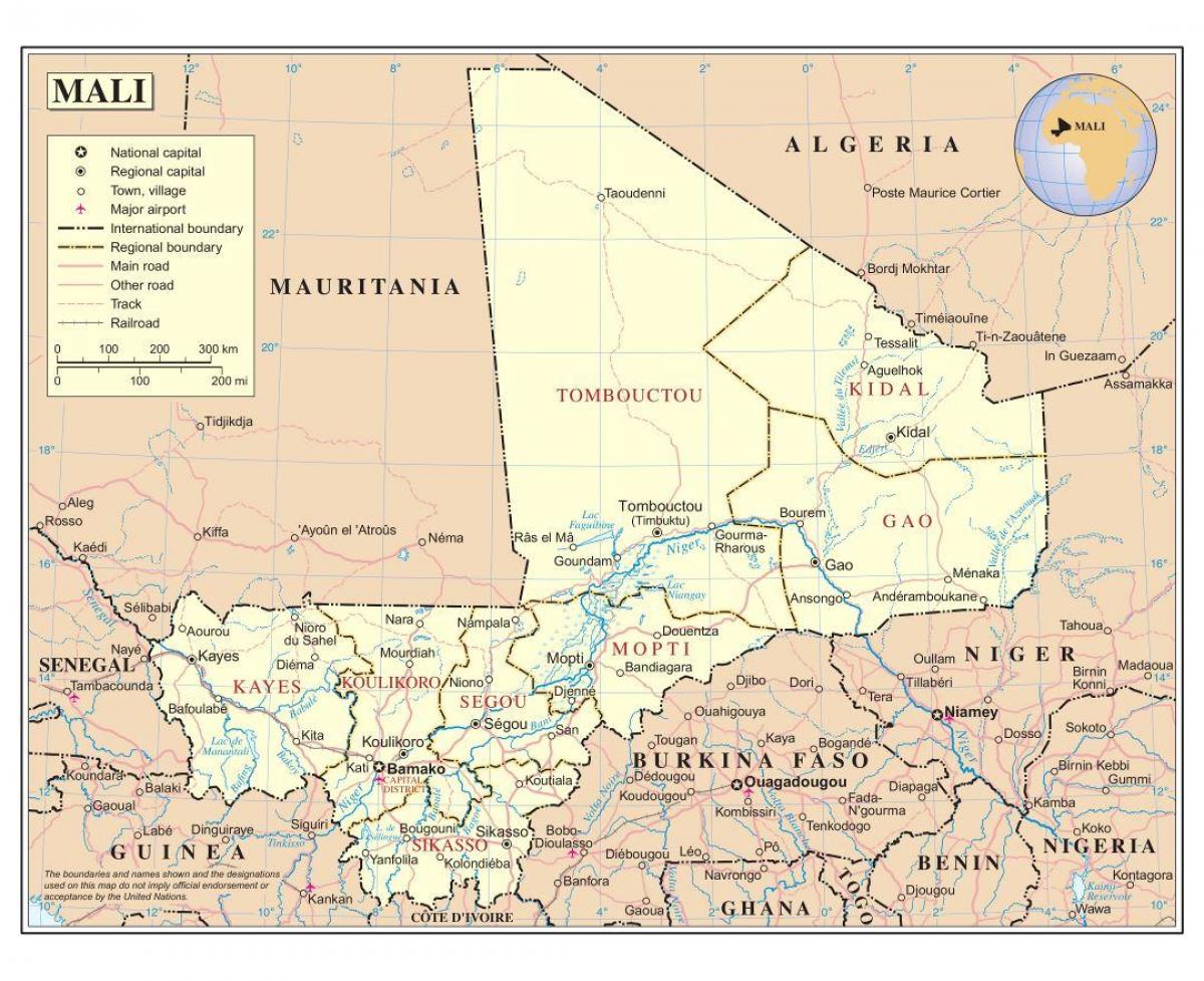 Mapa de Mali profund