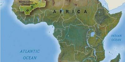 Mali, àfrica de l'oest mapa