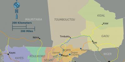 Mali geografia mapa